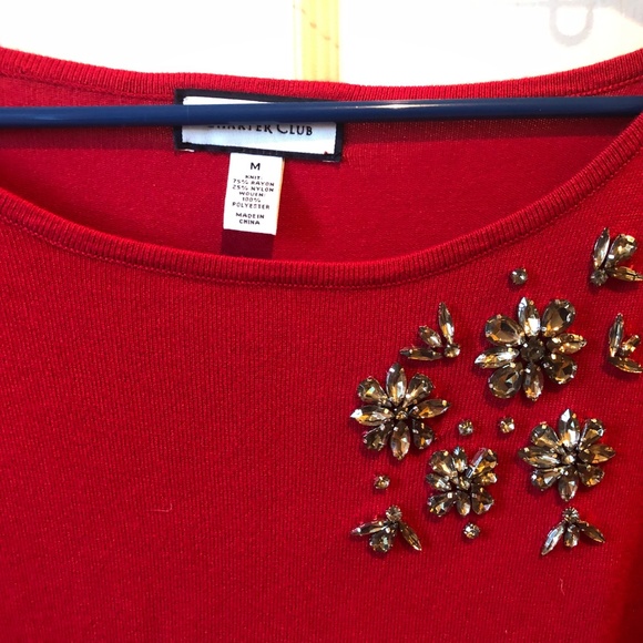 Red Festive Blouse - Picture 3 of 3